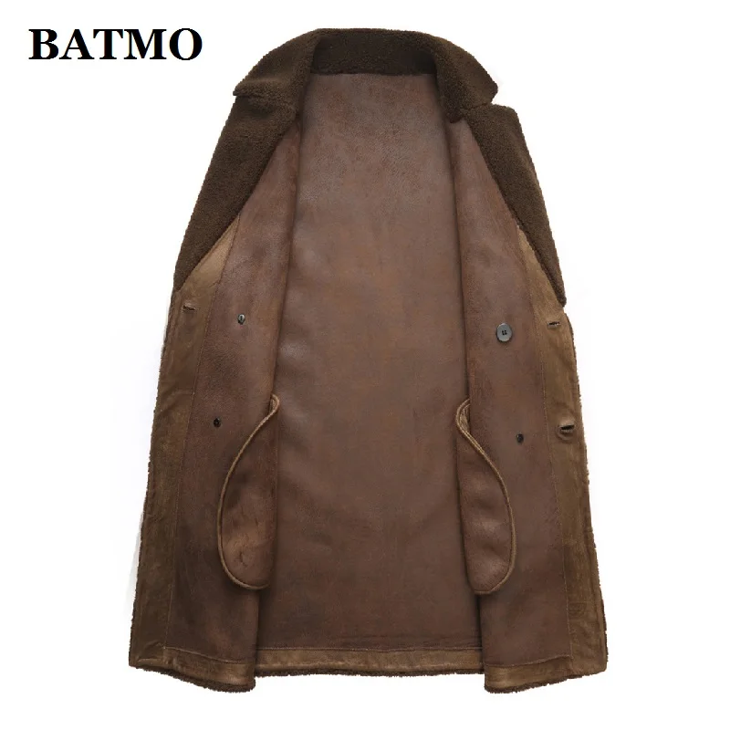 Мужской шерстяной тренчкот BATMO мужские зимние шерстяные Длинные куртки размер M L