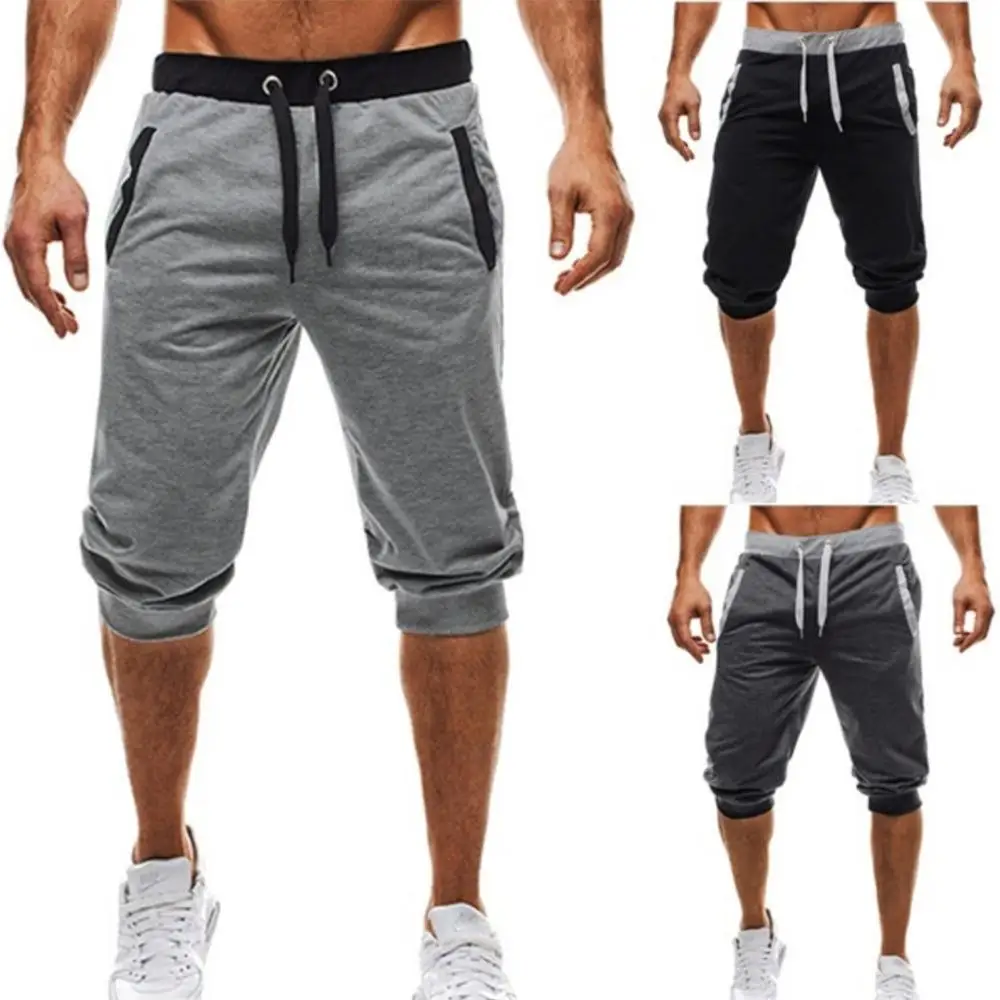 

2021 Sommer Casual Baumwolle Mode Stil Bermuda Mannlich Kordelzug Elastische Taille Reithose Strand kurze mens shorts