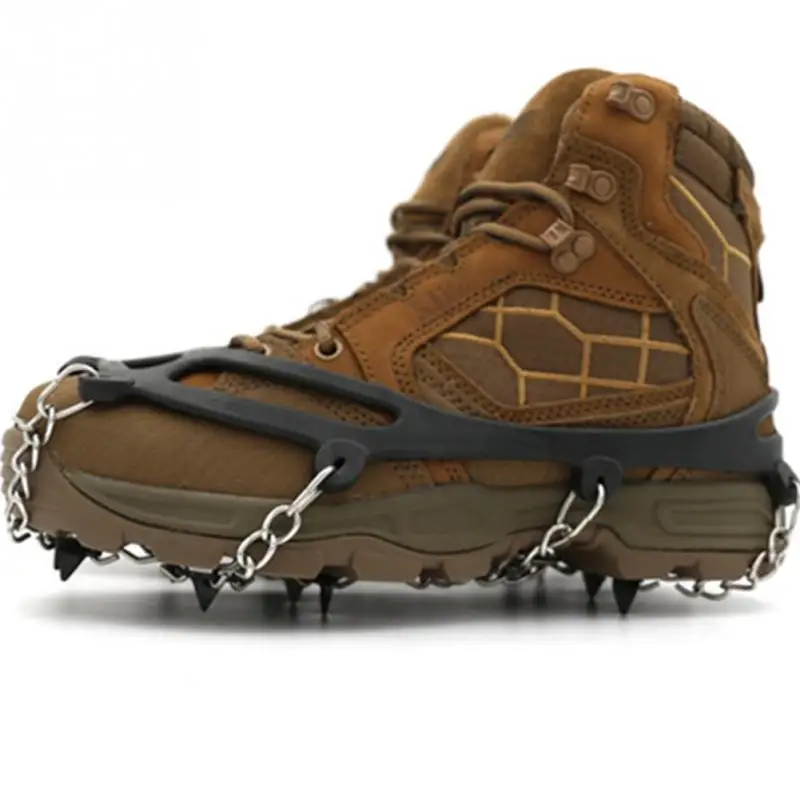 1 Pair Snow Non Slip Climbing Shoe Cover Crampons Cleats Ice Gripper For Spikes Hiking Winter Manganese Steel Cleats Overshoes