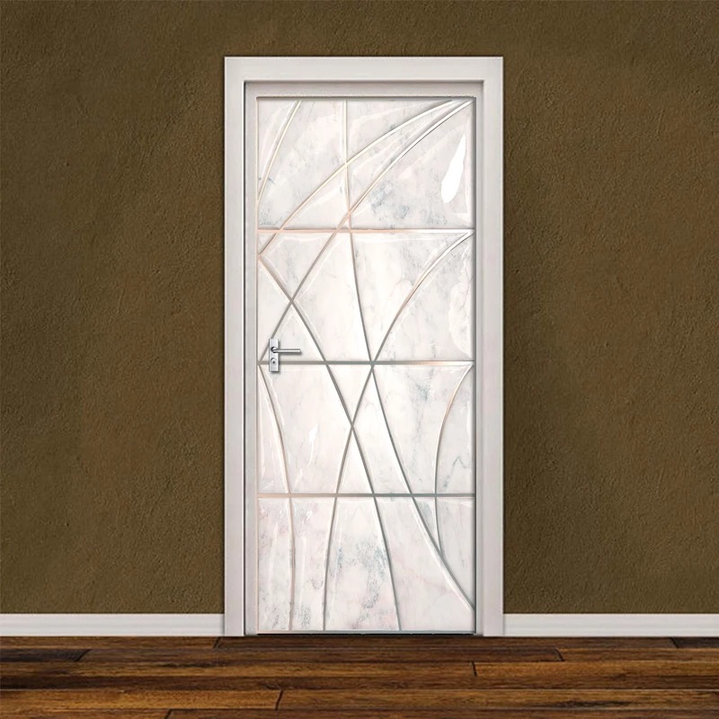 Самоклеящаяся дверная наклейка обои рельефная Линия 3D мягкий чехол европейский