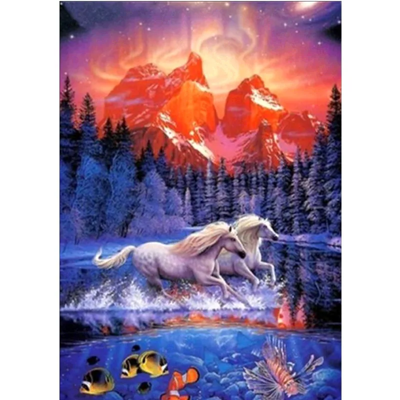 Алмазная 5D картина сделай сам полноформатная мозаика с мультяшными животными