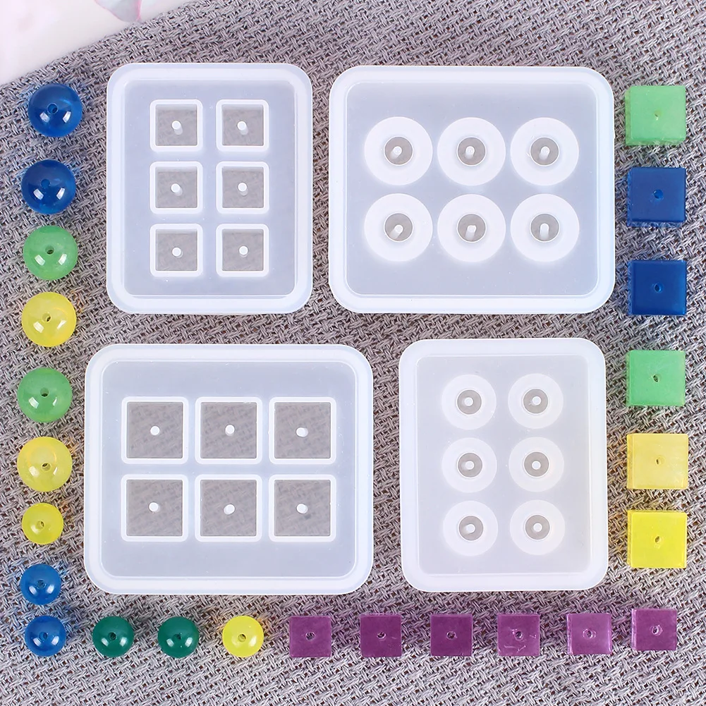 

Round Square Beaded Silicone Mold Resin Molds Epoxy UV DIY Resin Craft for Handmade Necklace Earring Bracelets Jewelry Making