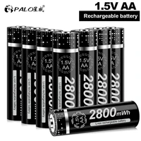palo 1 5v aa li ion rechargeable battery 2800mwh aa 1 5v li ion batteries batteria aa lithium battery for flashlight toy
