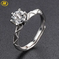 hutang solid 925 sterling silver ring 1 carat moissanite rings romantic style fine jewelry for girlfriends valentines day gift