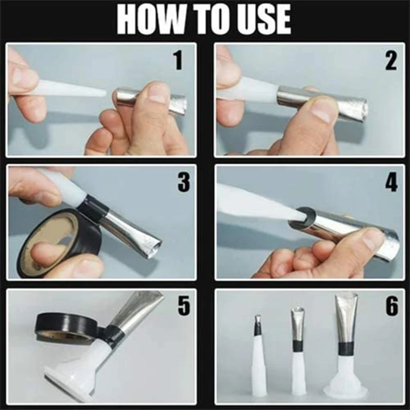 

Caulking Finisher, 14Pcs Caulk Nozzle Applicator, Stainless Steel Sealant Finishing Tool Kit for Kitchen Bathroom Window