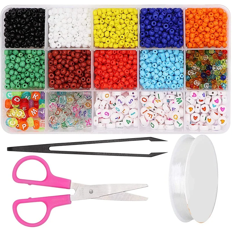 

Бусины для браслет, набор бусин для рукоделия, бусины 4 мм, бусины для творчества и рукоделия с эластичной лентой