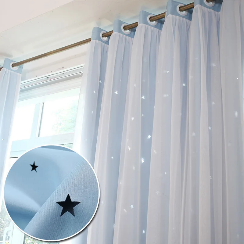 Розовые затемняющие шторы Star Princess для девочек гостиной оформления окон