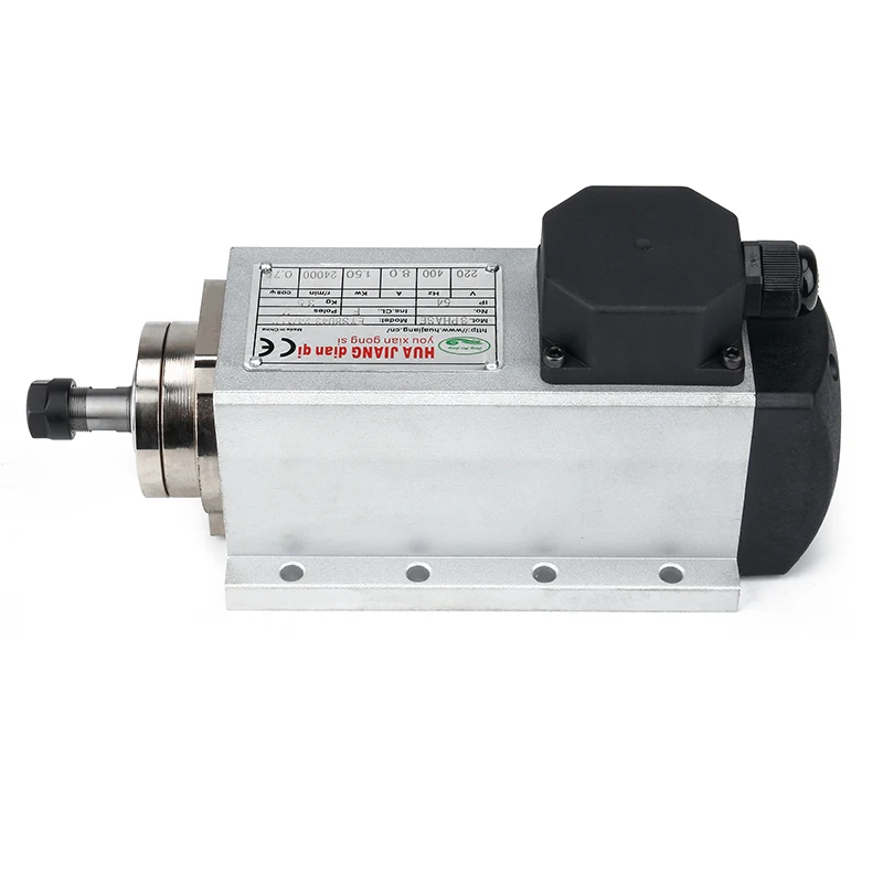 1. Двигатель шпинделя с квадратным фланцем воздушным охлаждением 5 кВт/1500 Вт 220 В/110