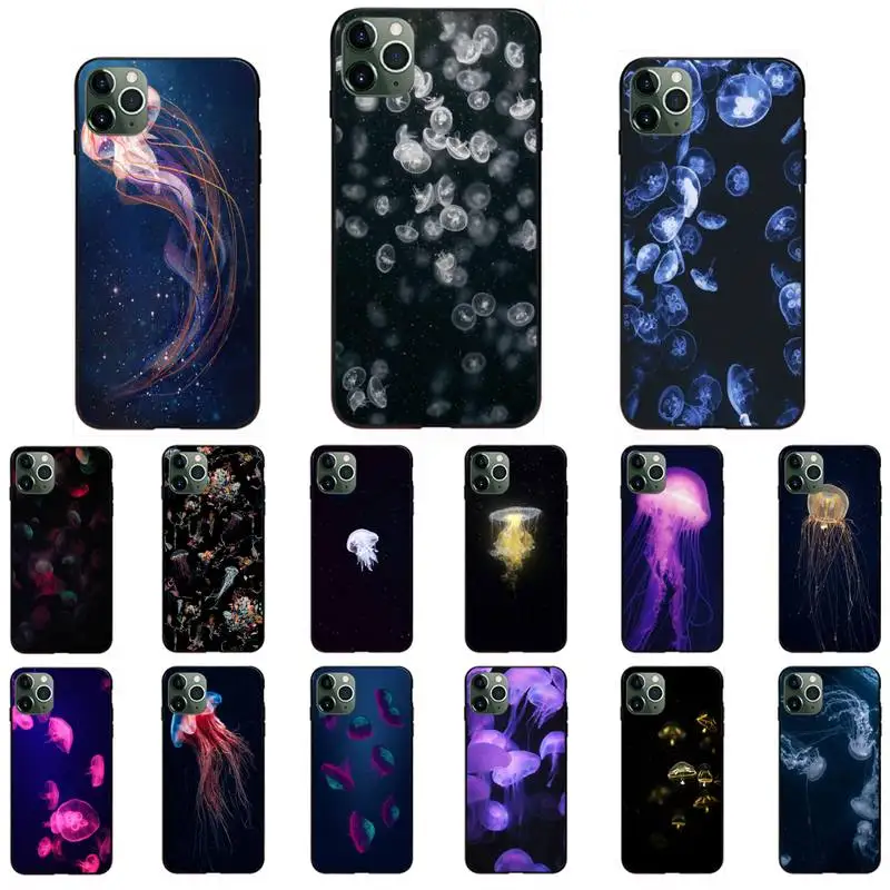 

YNDFCNB Jellyfish Soft Phone Case Cover for iphone 13 8 7 6 6S Plus 5 5S SE 2020 11 11pro max XR X XS MAX