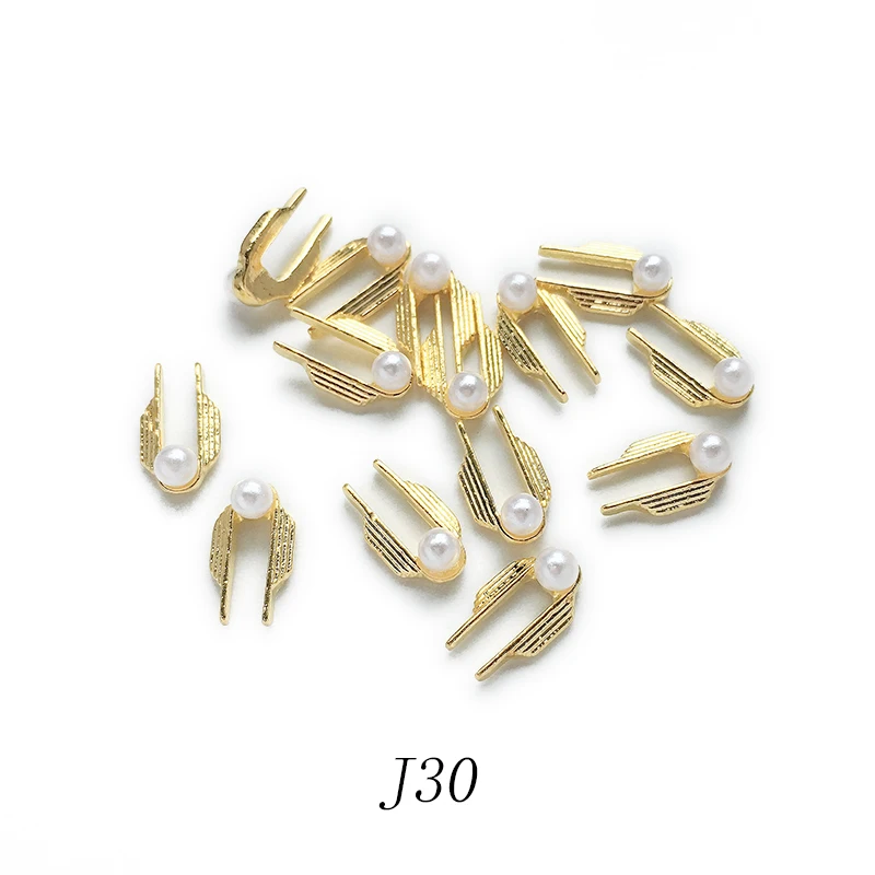 30 шт. Золотое крыло/треугольники/цветок/капля/квадратные Стразы дизайн ногтей