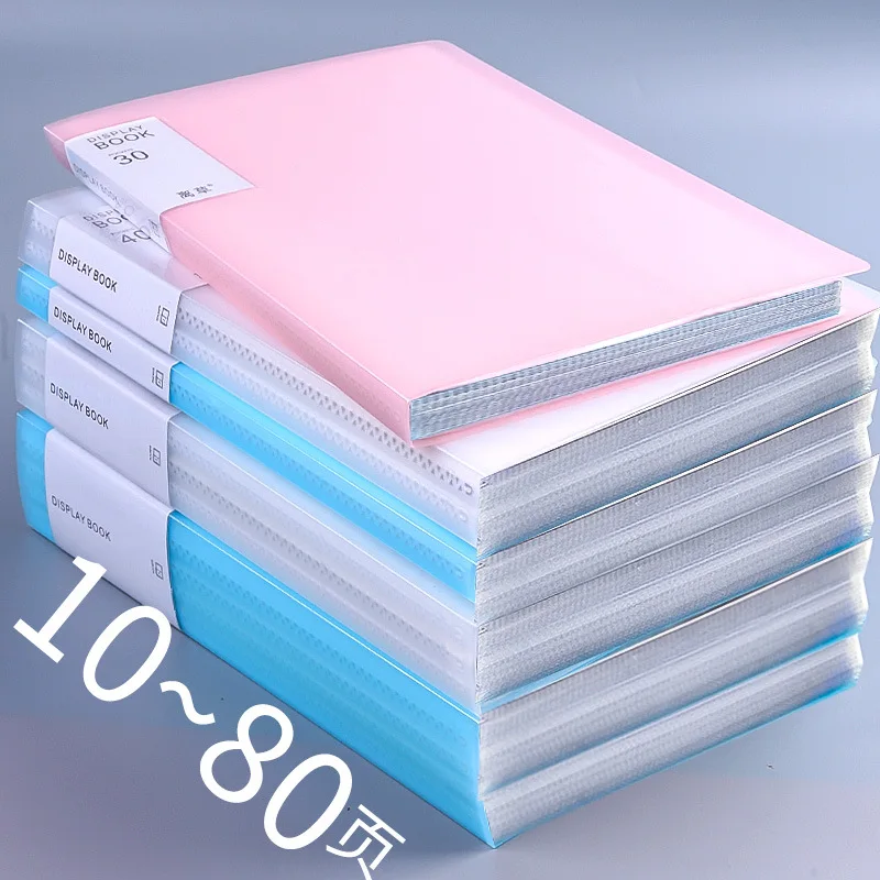 A4 Plastic Budget Binder File Folders Documents 30/60/100 Pages Office Desk Supplies Organizer Booklet Leaflet Student File