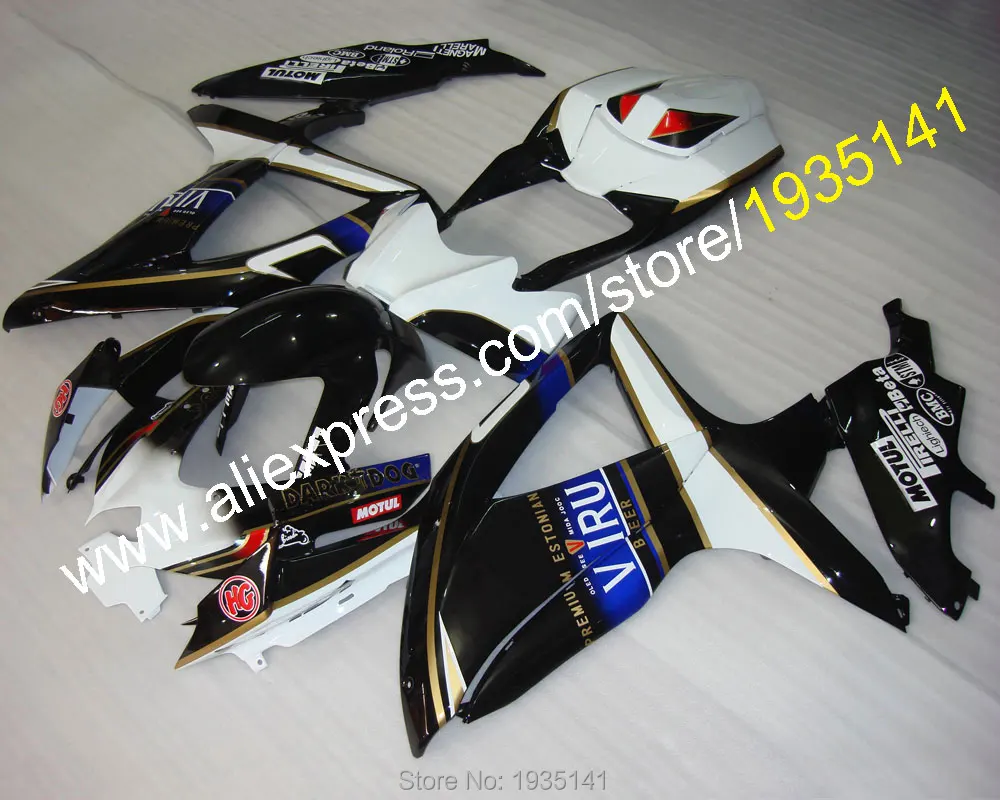 

Для Suzuki GSX-R600 K8 2008 2009 2010 GSXR600 GSXR750 08 09 10 черно-белый обтекатель для мотоцикла (литьё под давлением)