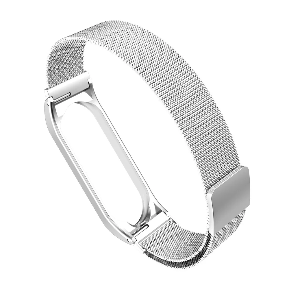 Ремешок из нержавеющей стали для XiaoMi band 3 и 4 магнитный металлический браслет Smartband часы Xiomi Xaiomi Xiami Xaomi Xaiomy браслет