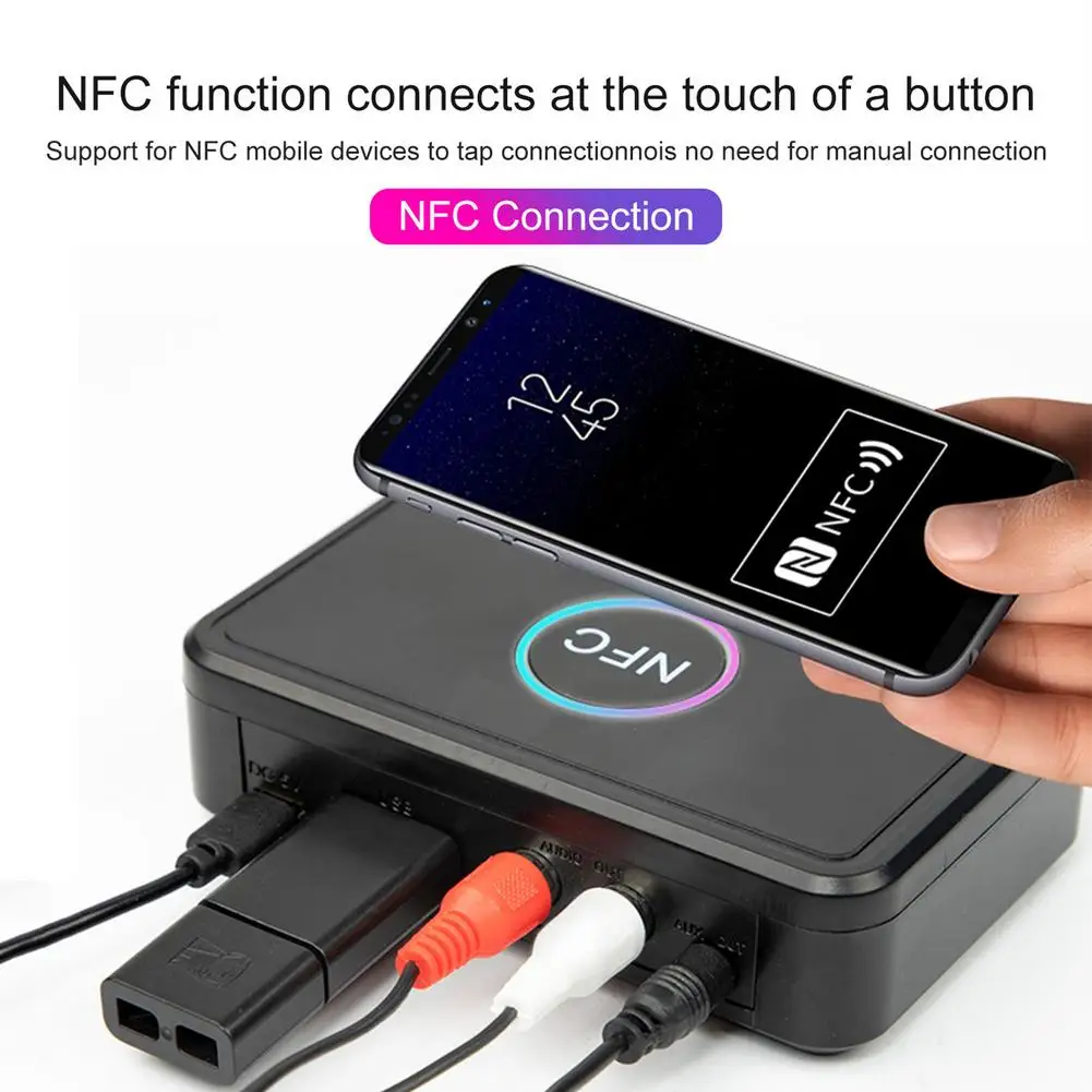 NFC5.0 Wireless Bluetooth 5.0 Receiver 2RCA + EDR 3.5mm Jack Aux USB HiFi Stereo Audio Adapter For Car Speaker PC | Электроника