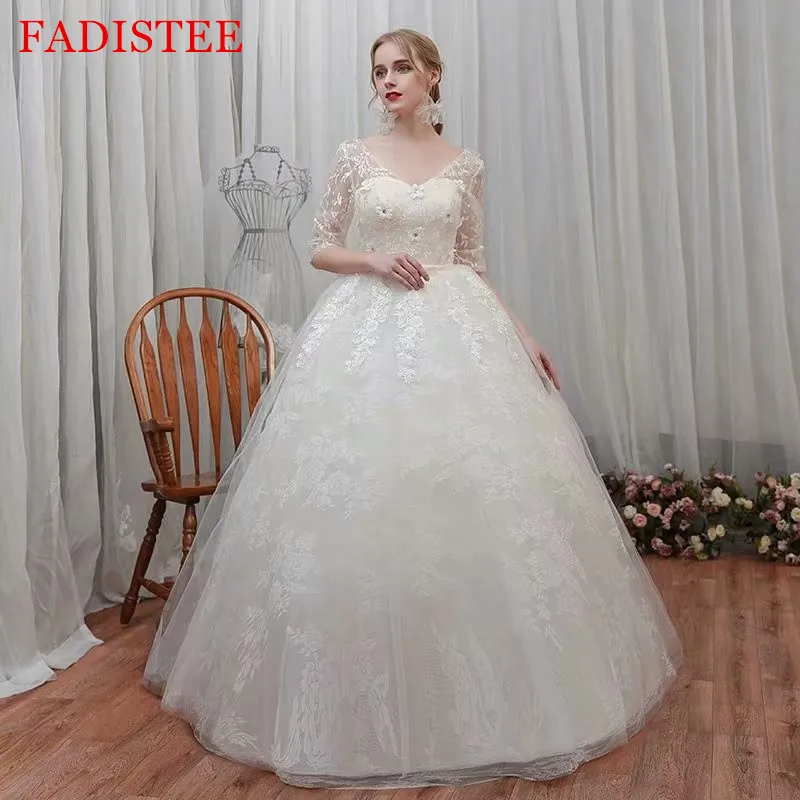 

Женское свадебное платье It's yiiya, белое длинное платье с V-образным вырезом и полурукавами на завязках на лето 2021