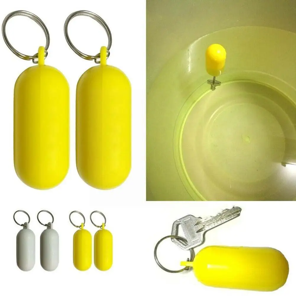 

2PCS Plastic PS Metal Floating Key Ring Kayak Keychain Keys Rowing Float Tools Buoyant Marine Keyring Sailing Boats Buckle C0E9