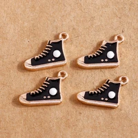 10pcslot 1114mm enamel canvas shoes pendants charms keychain accessories diy bracelets necklace charms for jewelry making