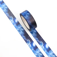 10pcslot 15mm10m blue night sky holiday decorative washi tape scrapbooking masking tape office supply designer mask washi tape