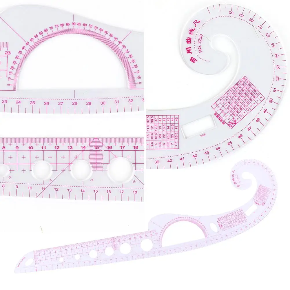 

ABS Measure Tailor Ruler Sewing Tools Soft Plastic Shaped Curve Styling Design Ruler for Quickly Measuring Accessories