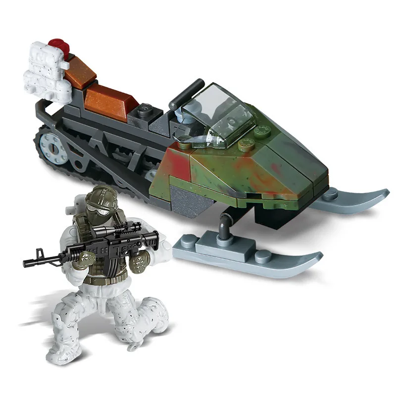 Mega Bloks Military Figures PUBG Soldiers Motorcycle Weapon Pack Gun Bunker Bricks Game Model Building Blocks Toys for Children | Игрушки и