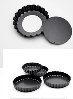 124 pcs non stick tart quiche flan pan molds pie pizza cake mold removable loose bottom fluted heavy duty pizza pan bakeware