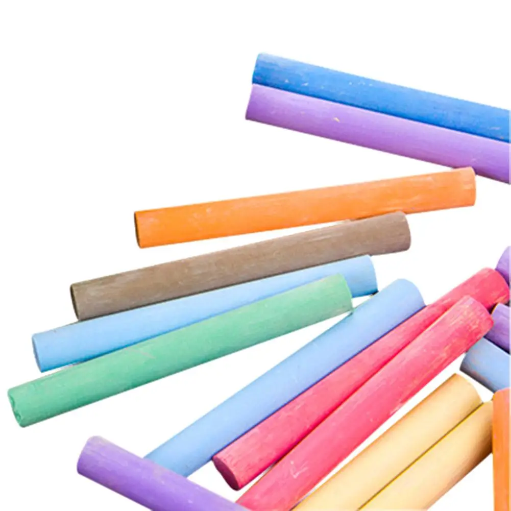10PCS Sidewalk Chalk Set Bright Colors Doodle Blackboard Drawing Dustless Colorful for Teacher Supplies | Канцтовары для офиса и