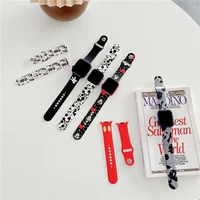 disney mickey mouse apple watch strap 44 mm 40 mm 42 mm 38 mm printed strap cartoon strap bracelet for iwatch series se6543