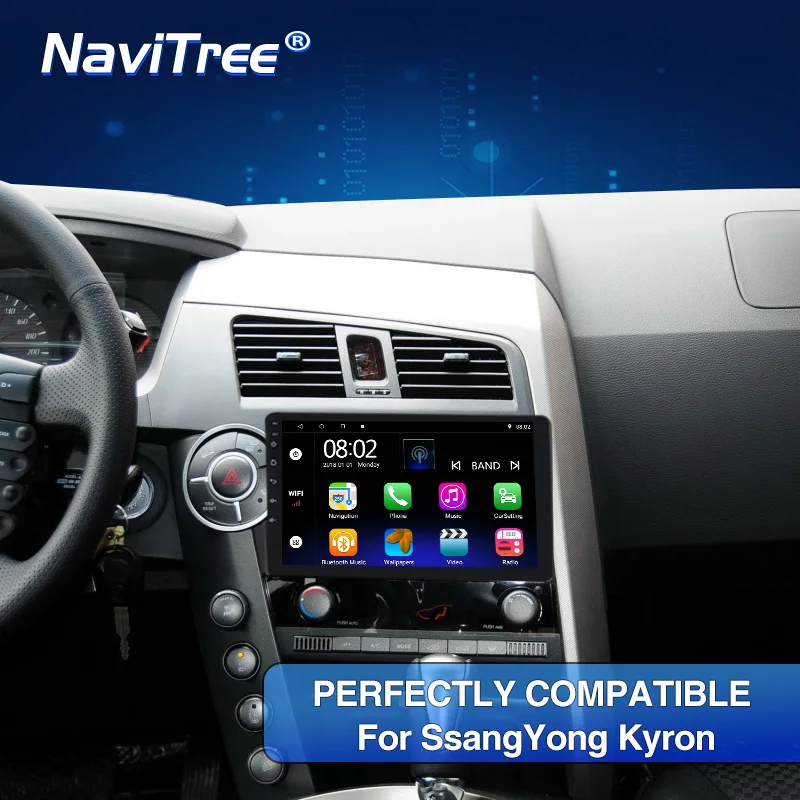 Автомагнитола 2 din на Android + 32 ГБ для SsangYong Kyron Actyon 2005 2013 мультимедийный видеоплеер