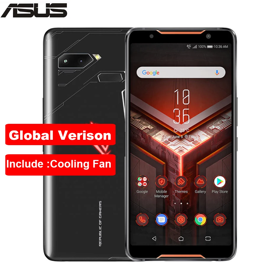 Глобальная версия ASUS ROG Phone ZS600KL 6 0 &quot8 ГБ ОЗУ 128/512 Гб ПЗУ Восьмиядерный Snapdragon 845 4000