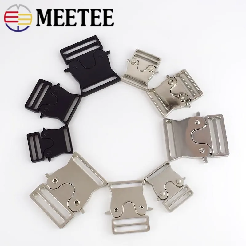 Meetee 2/5 шт. 25/30/38 мм металлическая сумка боковая застежка воротник собаки тканевая