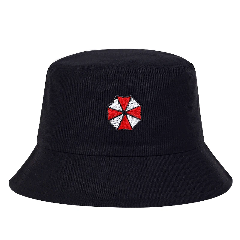 

Панама женская с вышивкой и зонтом, модная пляжная шляпа для путешествий, в стиле хип-хоп, летняя кепка от солнца