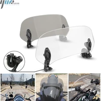 universal motorcycle windshield airflow adjustable windscreen extension wind deflector for honda 300 250 125 suzuki bandit