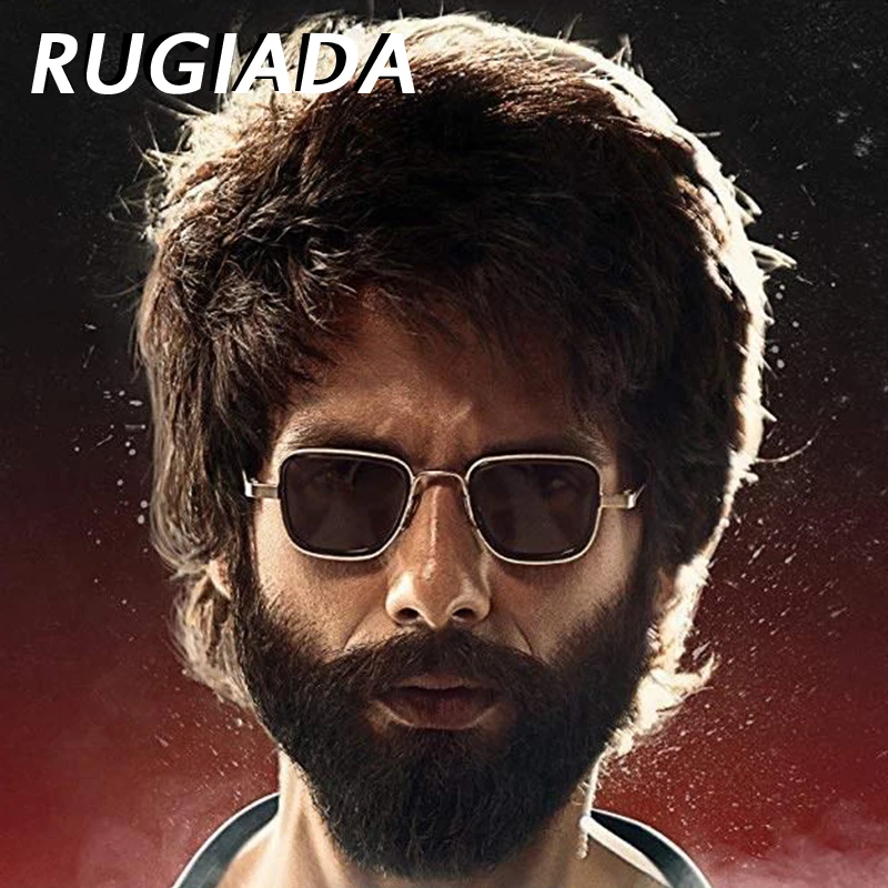 RUGIADA бренд Дервин черные солнцезащитные очки Мужские квадратные металлические