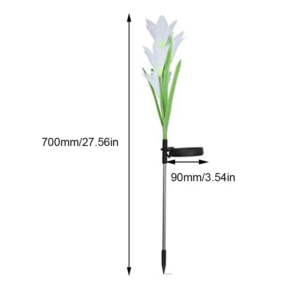 Открытый 4 солнечный фонарик Лилия Led искусственный цветок декоративный