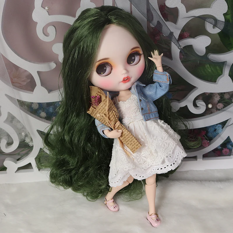 Кукла Blyth ICY DBS с белой кожей для суставов тела мятно зеленые волосы резные губы