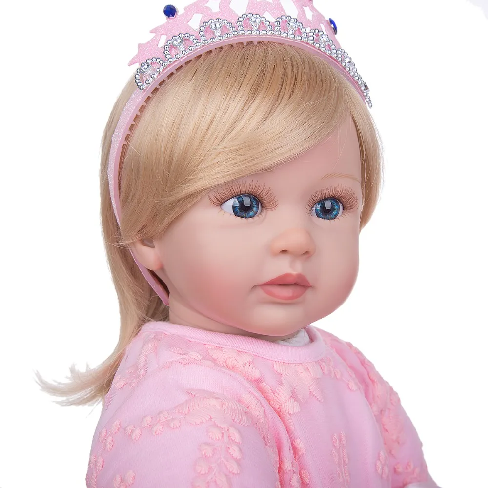 60 см милый reborn Малыш принцесса девочка кукла реалистичные детские Bonecas bebe menina