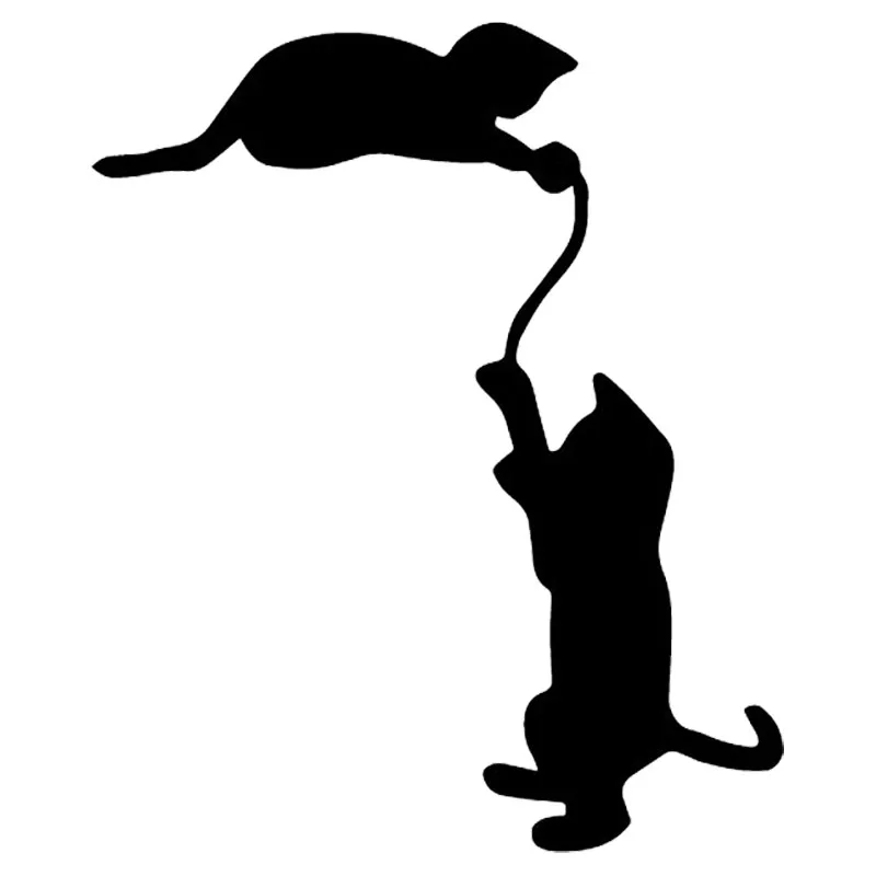 Кошки, играющие на настенный светильник, настенные Стикеры, виниловые художественные наклейки, декор любой комнаты 3SS0222