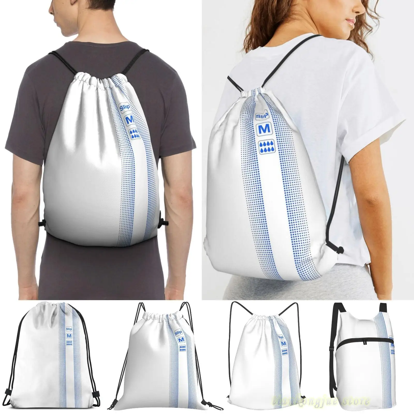 Фото Унисекс сумки на шнурке Tena Plus женские рюкзаки для подгузников мужские дорожные