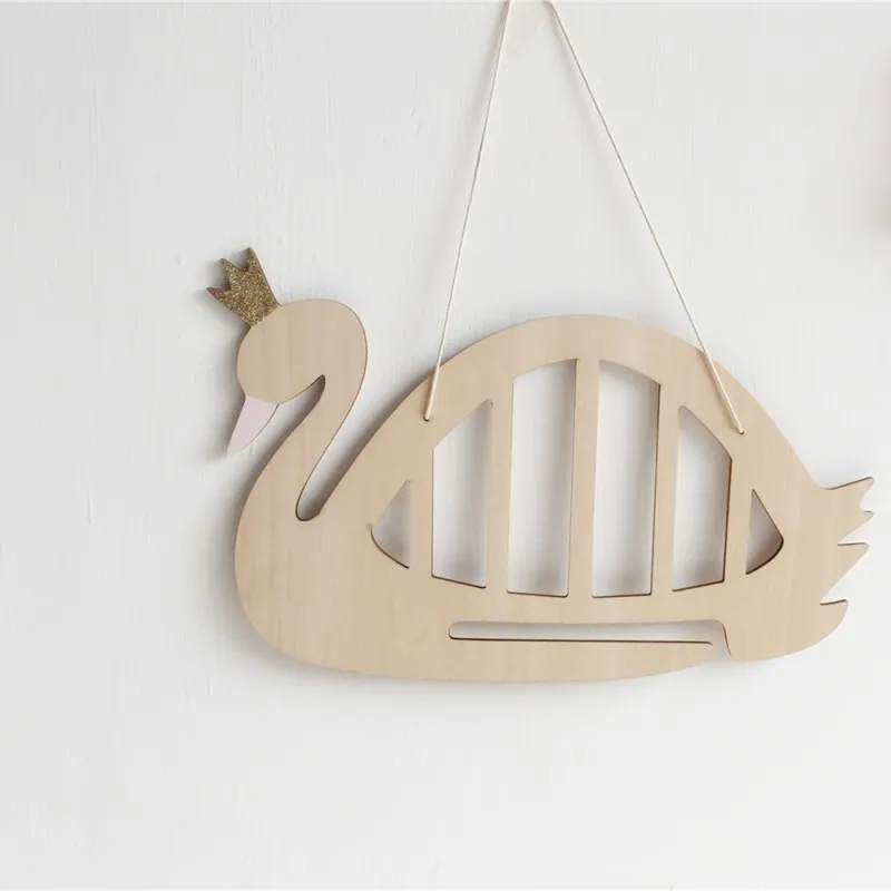 Деревянное украшение в виде лебедя на стену детские заколки для волос держатель