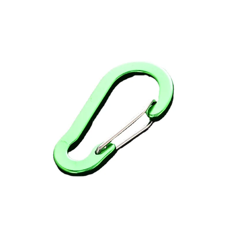 

Outdoor mountaineering keychain gourd-shaped flat steel wire spring buckle Outdoor mountaineering quick-hanging buckle Backpack