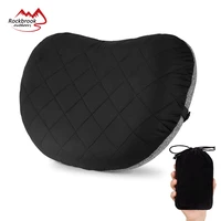 rockbrook travel inflatable pillow camping air pillow washable black ultra light hiking sleeping pillow outdoor camp neck pillow