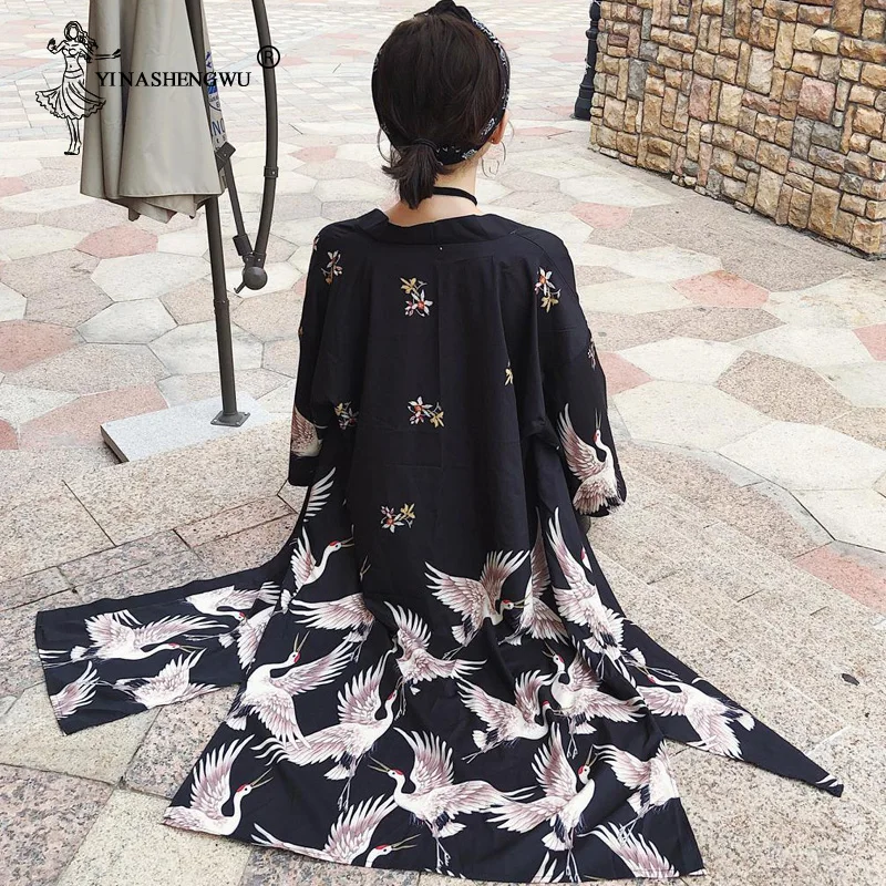 Японский кардиган Harajuku кимоно Yukata Haori для мужчин и женщин азиатская одежда
