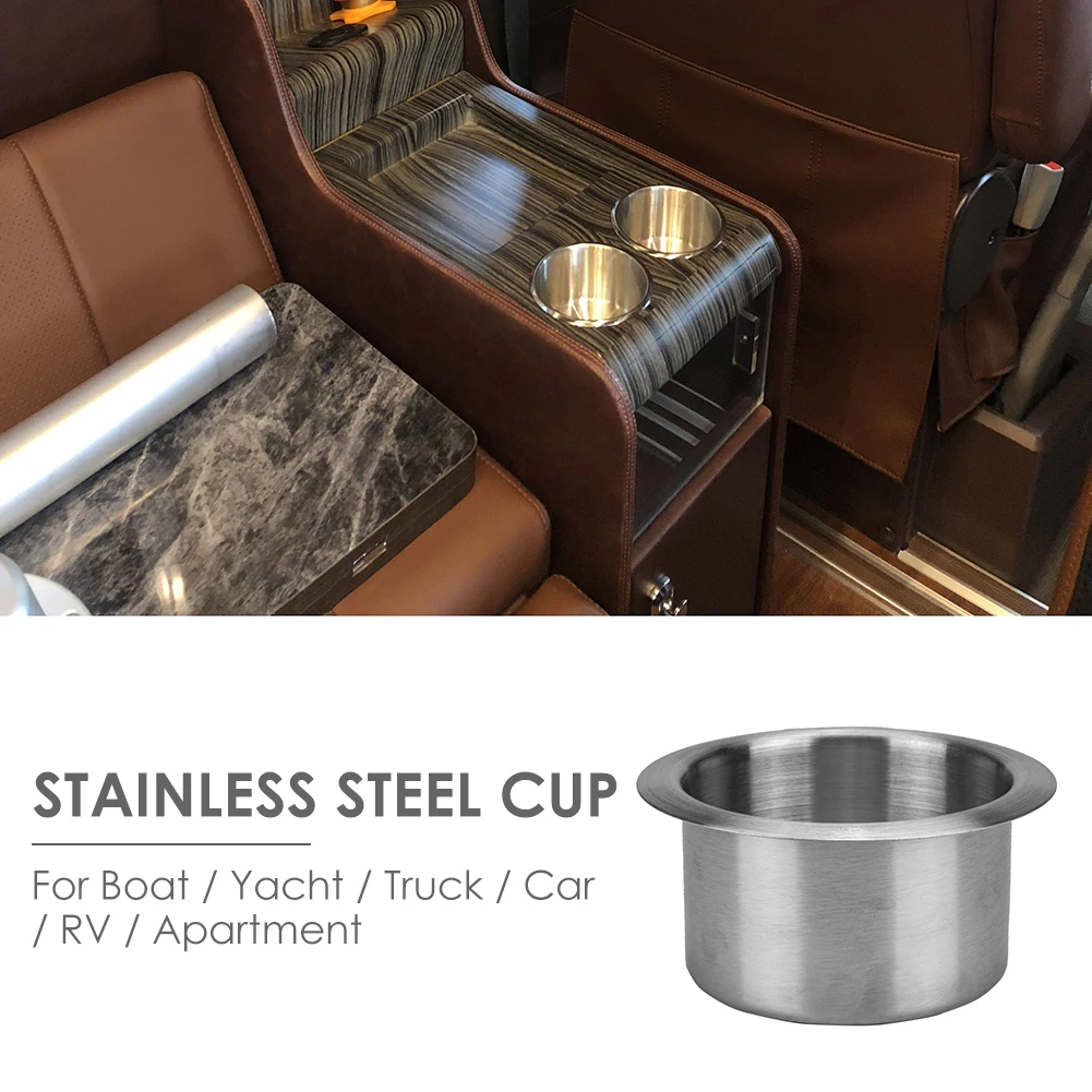 

85x55mm Stainless Steel Cup Drink Holder Car Cup Holder Car Accessories for Car Marine Yacht Truck RV Camper