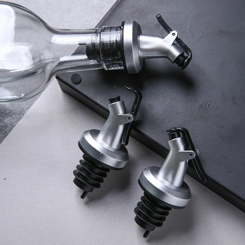

DEOUNY Oil Sprayer Liquor Dispenser 3Pcs Olive Wine Pourers Flip Top Stoppers Caps Kitchen Faucet Tap Bartender Bar Accessories