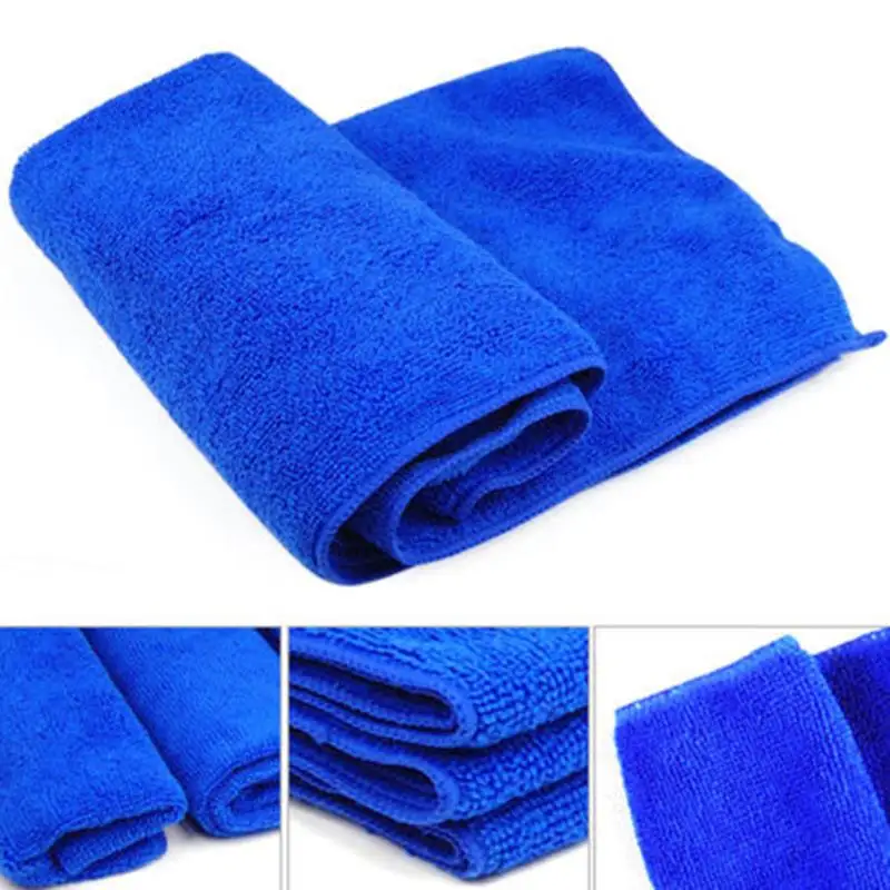 

10PCS Microfiber Auto Detailing Soft Cloths Wash Towel Duster Kitchen Blue