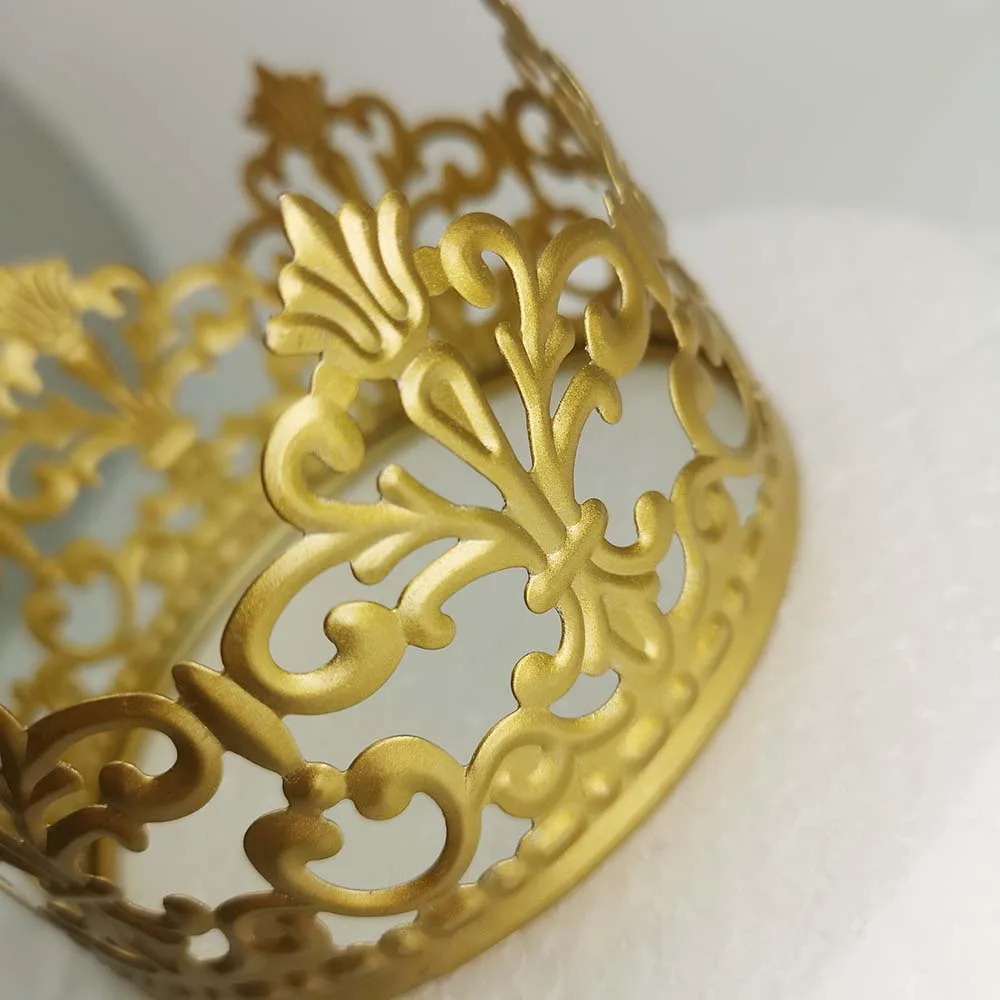 Золотая Корона торт маленький золотой свадебный Топ принцесса день рождения