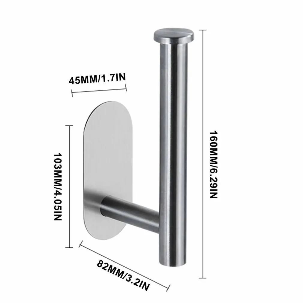 

Adhesive Toilet Paper Holder 304 Stainless Steel Self-Adhesive Toilet Paper Roll Holder Wall Mount For Bathroom And Kitchen