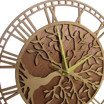 Wooden Wall Clock -Tree of Life - Home Decor - Farmhouse Style 4