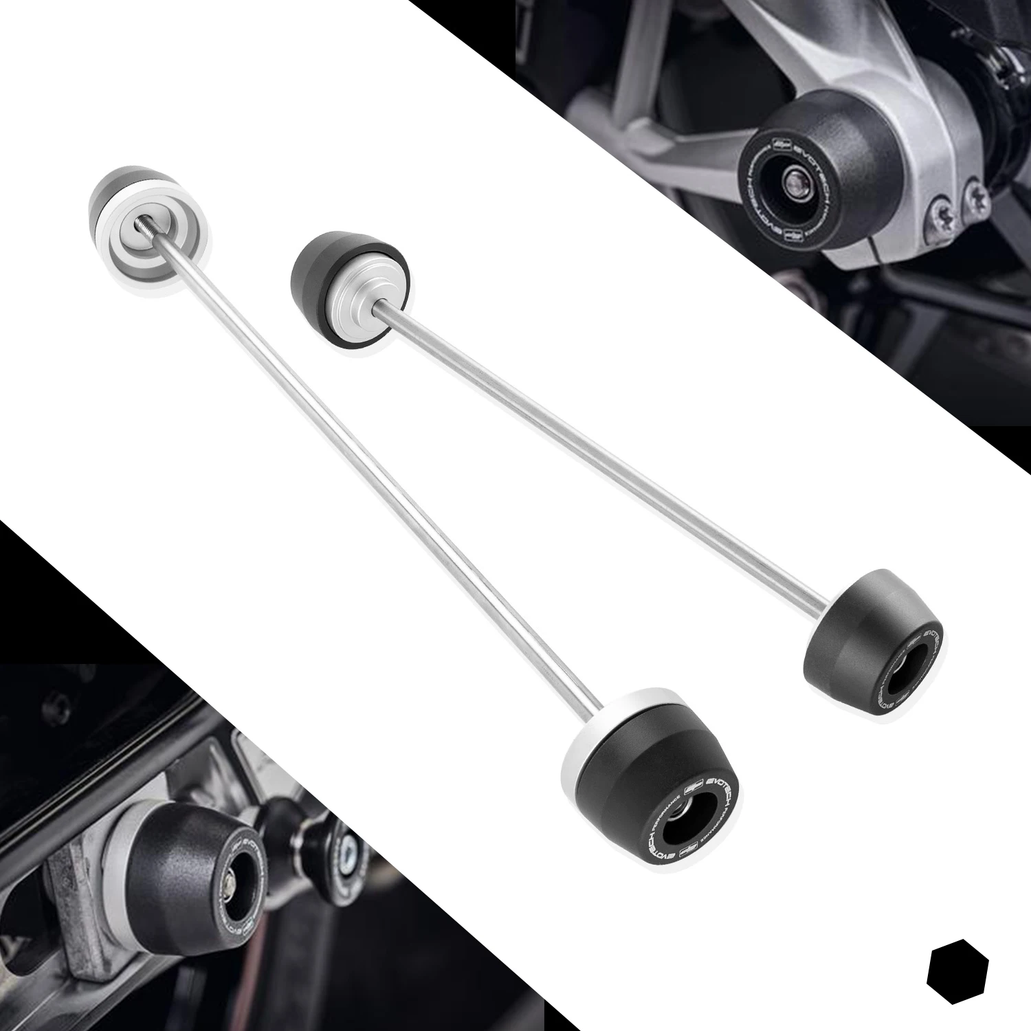 

Motorcycle Front&Rear Axle Fork Crash Sliders Wheel Protector For BMW F900R F900XR 2020-2021 M1000RR 2021