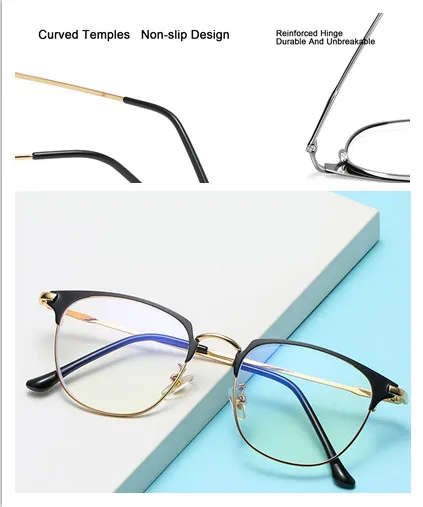 

2022 Fashion business myopia glasses retro metal eyewear new computer eyes protection trend flat supplies Valentines Day Gifts